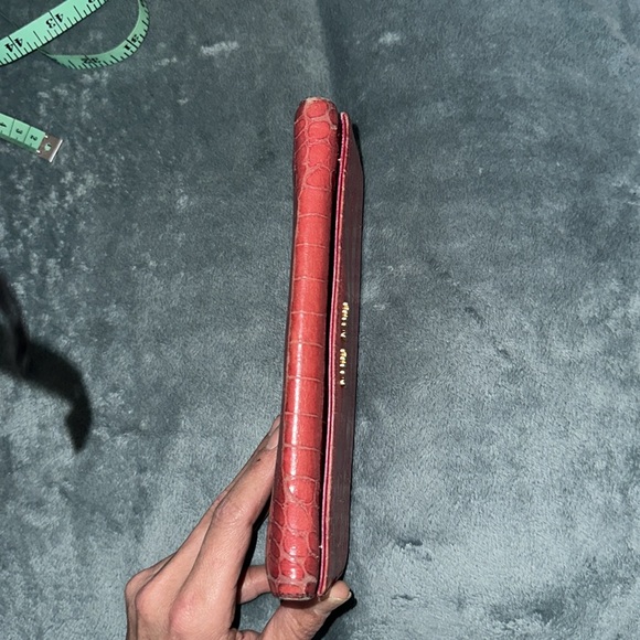 Miu Miu red long wallet crocodile embossed with pink interior gold hardware 💕 - Picture 11 of 13